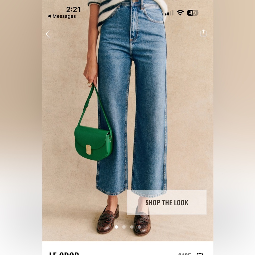 Sézane jeans - wide leg, ankle length